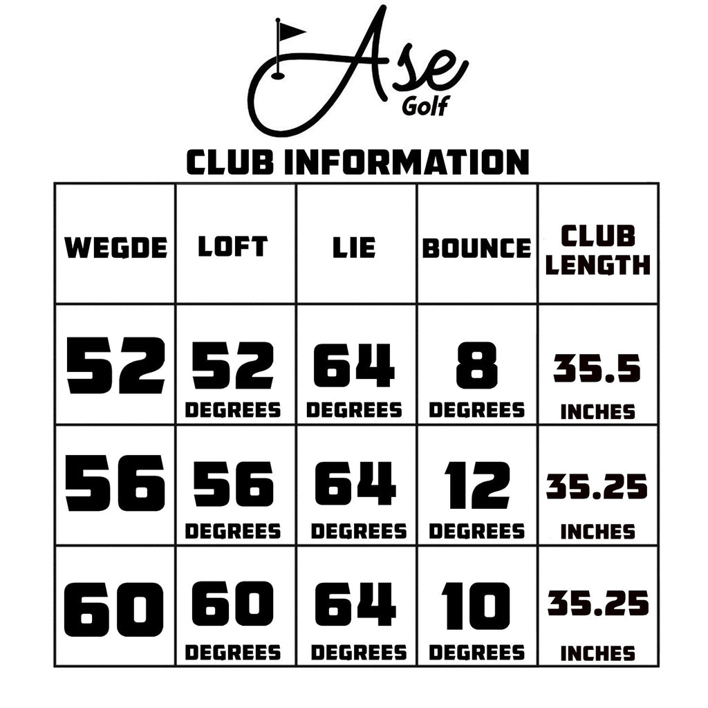 Ase BLACKOUT 3-Piece Wedge Set (52,56,60) *Backorder*