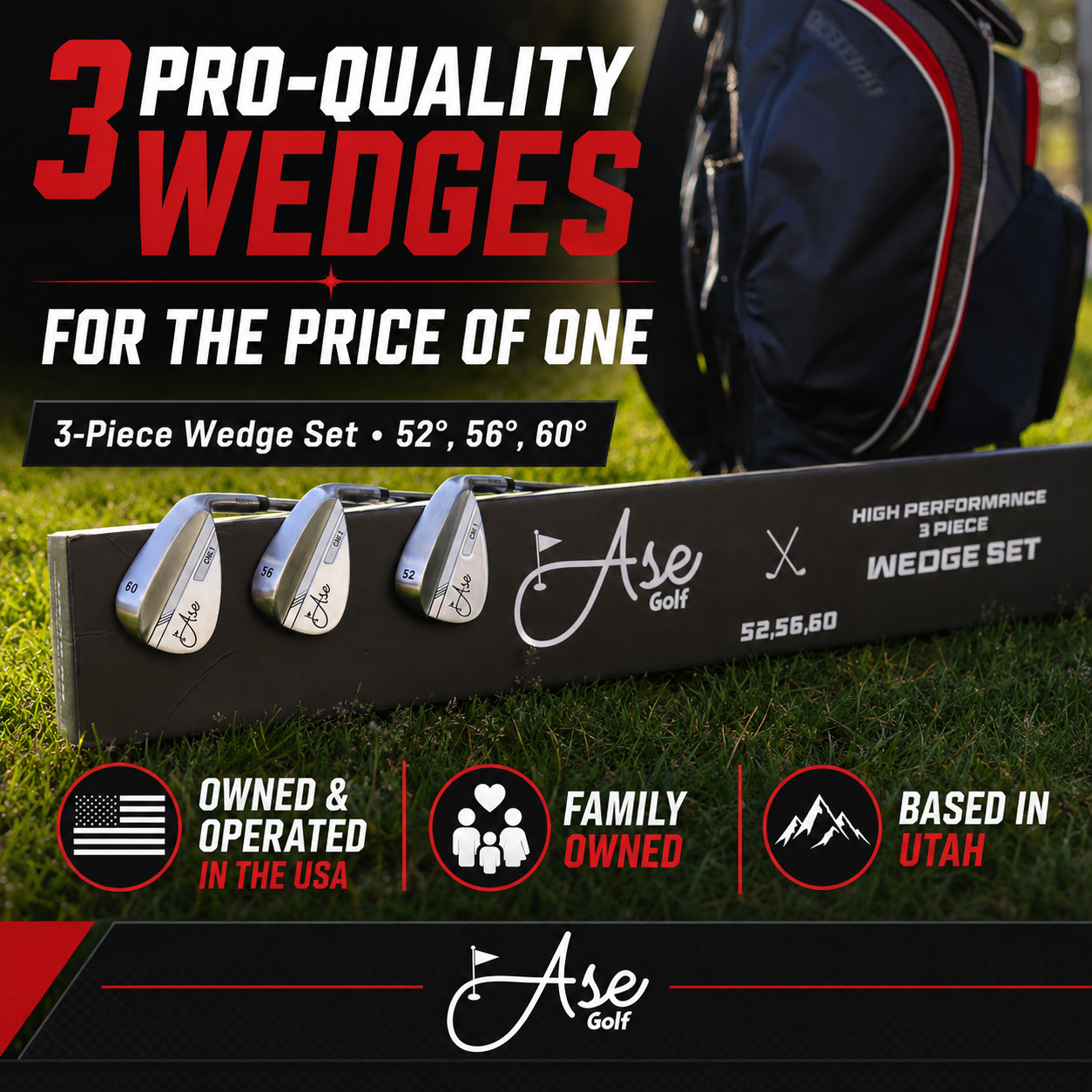 Ase Golf CM-1 Single Wedge (50,52,54,56,58,60)